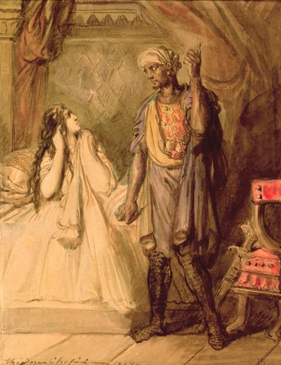 Desdemona en Othello door Théodore Chassériau